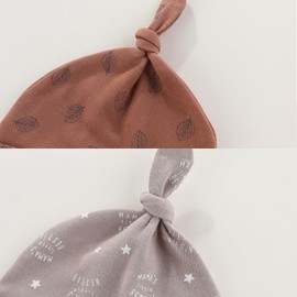 MAMIMAKA Baby Hat and Mittens Set Newborn Baby Hats Caps for Baby Boys Girls 0-6 Months 100% Cotton