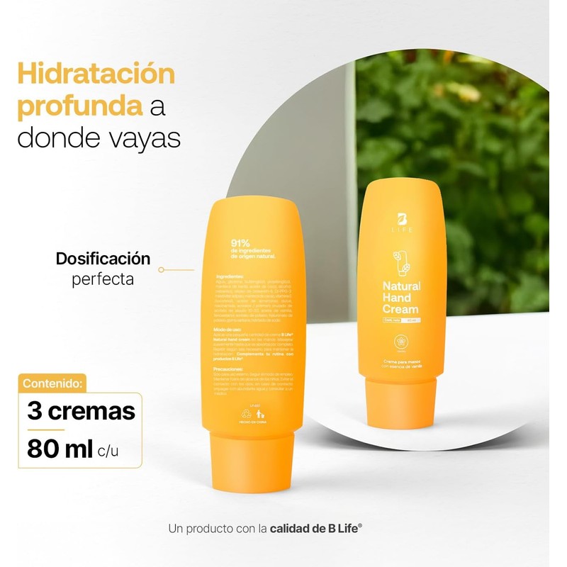 B Life Kit de 3 cremas para manos 80 ml