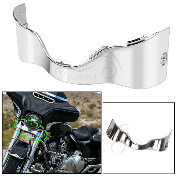 Unbranded Chrome Batwing Outer Fairing Lower Trim Skirt For Harley