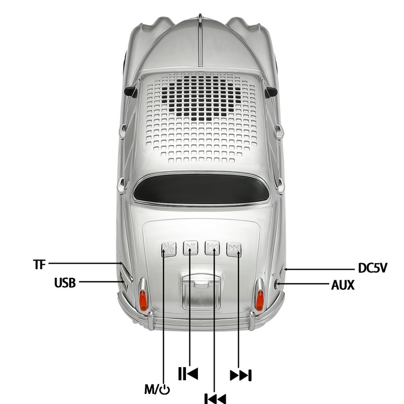 WSTER WS-596 Retro Sedan Bluetooth Car Replica Speaker – Portable