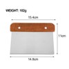 Vivva 1PC Stainless Steel Bench Scraper with Wooden Handle Dough