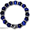 Blessing M'style Men's Natural Stone Bracelet, Blue Tiger Eye, Power
