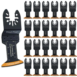 100Pcs Curved-Edge Oscillating Tool Blades Professional Universal Oscillating Saw Blades Wood Multitool Blades Compatible with Dewalt, Milwaukee, Ryobi, Rockwell, Bosch