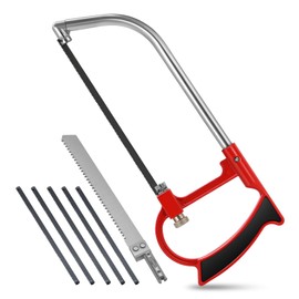 DNA MOTORING 7pcs Hacksaw Frame Set Heavy Duty Handsaw 8-inch 6-inch Mini Hacksaw Hand Saw 6 Extra Blades Multi-function for Metal Wood PVC Pipes, TOOLS-00725
