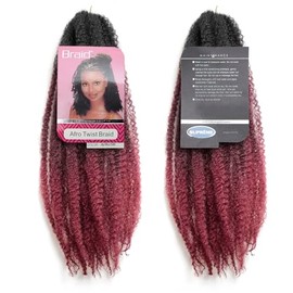 Marley Hair 24 Inch Marley Twist Hair Afro Twist Marley Braiding Hair for Faux Locs Crochet Hair Synthetic Hair Extensions(8Packs,1B/99J/530, 24inch)