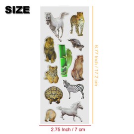 Creammuffin Stickers Party Supplies Kits for Toddlers, Children 3D Puffy Animal Stickers Tiger Sticker- Over 180 Stickers (Real Animal)
