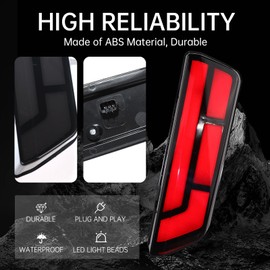 LED Tail Light Kit for Honda Talon 1000X/1000R/1000X4 (2019-2024) – Smoked Black Waterproof Taillights with High-Brightness Brake Lamps, Direct OEM Replacement (2PCS)