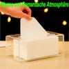 Square Clear Acrylic Tissue Box, Box Covers Rectangular, Bathroom Facial