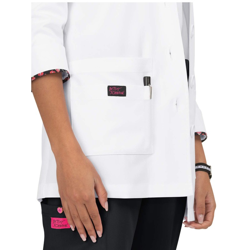 KOI Betsey Johnson B402 Canna Lab Coat (White, Large)