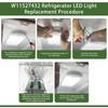 W11527432 Light Replacement for Whirlpool Maytag Amana Fridge Refrigerator W11101384