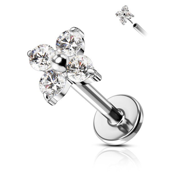 COCHARM G23 Titanium Cartilage Piercing Jewelry Threadless 16g Flat Back