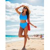 Blooming Jelly Womens High Waist Bikini Sets Sporty Color Block