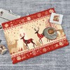Christmas Elk Pattern Dish Drying Mats for Kitchen Counter Reversible
