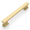 Amerdeco 30 Pack Brushed Gold Cabinet Pulls 3.25 Inch(128MM) Hole