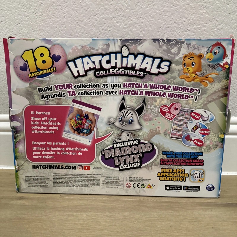 Spin Master Hatchimals Colleggtibles Diamond Lynx Collectors 18 Pack Figures