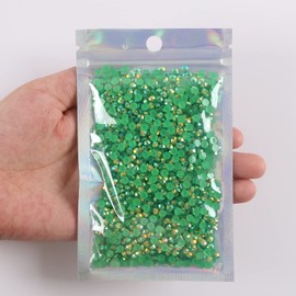 2500pcs 4mm 25gram Jelly Rhinestone AB Color Non Hotfix Glitter Round Flatback Nail Stones Strass Gems Diamonds DIY Nail Art Decoration