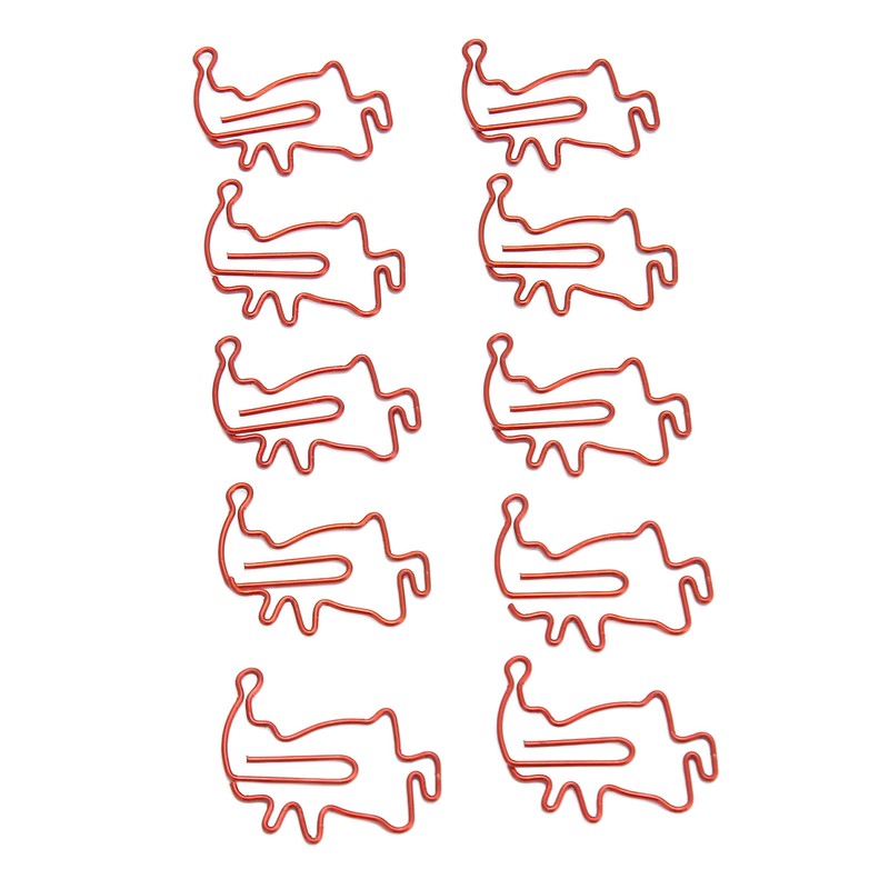 100pcs Santa Paper Clips Slip Resistance Cartoon Cute Lightweight Paperclips
