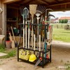 YIZAIJIA Garden Tool Organizer Holder Heavy Duty Steel Rack Up