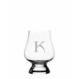 K Celtic Monogram Etched 2.5oz Wee Whisky Glass Compatible With Glencairn Accessories