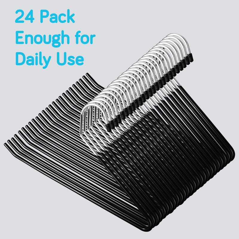IPOW 24 Pack Heavy Duty Metal Pants Hangers, Jean Hangers