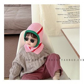 Baby Balaclava Hat - Autumn Korean Style Winter lf2647 Beige + High Quality - Recommended Age [2-7Y] 48-52cm 3ea