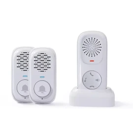 무선 양방향 초인종 사무실 외기 도어벨 방수 복도 사용 [M. 흰색 2 내부 장치] Wireless Bi-Directional Doorbell Office Outdoor Waterproof Corridor Use [M. White 2 Internal Devices]
