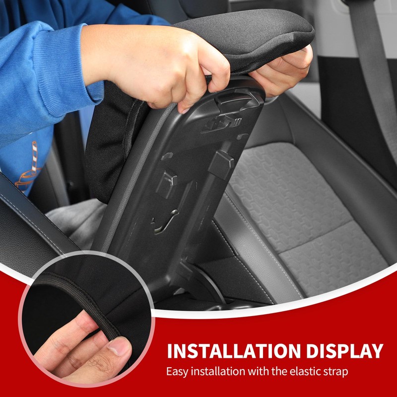 JeCar Armrest Pad Cover Neoprene Center Console Cushion Interior Accessories