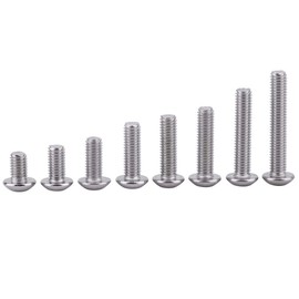 Bolts, 160pcs Stainless Steel SS304 Hex Socket M5 Screws Bolts and Nuts Assortment hex Screw Nuts Fastener(Button Head)