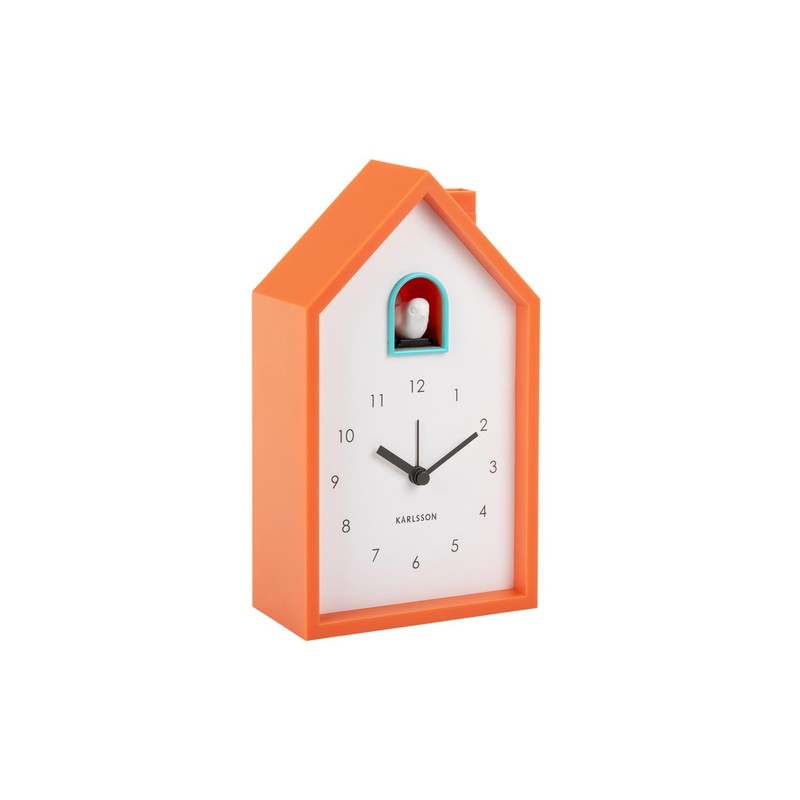 Karlsson Bright Orange Modern Cuckoo Alarm Clock