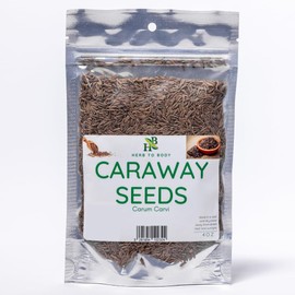 Herb To Body Caraway Seed Whole | Carum Carvi | Wildcrafted | 4oz