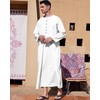 YAOHUOLE Men's Kaftan V-Neck Long Sleeve Kaftan Men's Long Button
