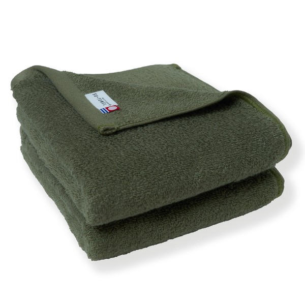 SU-TOWEL+ Imabari Towel Certified Face Towel, 2 Pieces, 13.4 x