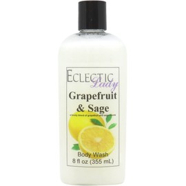 Eclectic Lady Liquid Pearl Body Wash - Grapefruit And Sage Scent 3-in-1 Use For Bubble Bath, Hand Soap & Body Wash, Phthalate-Free Grapefruit And Sage Fragrance, Handcrafted in USA (8 oz)