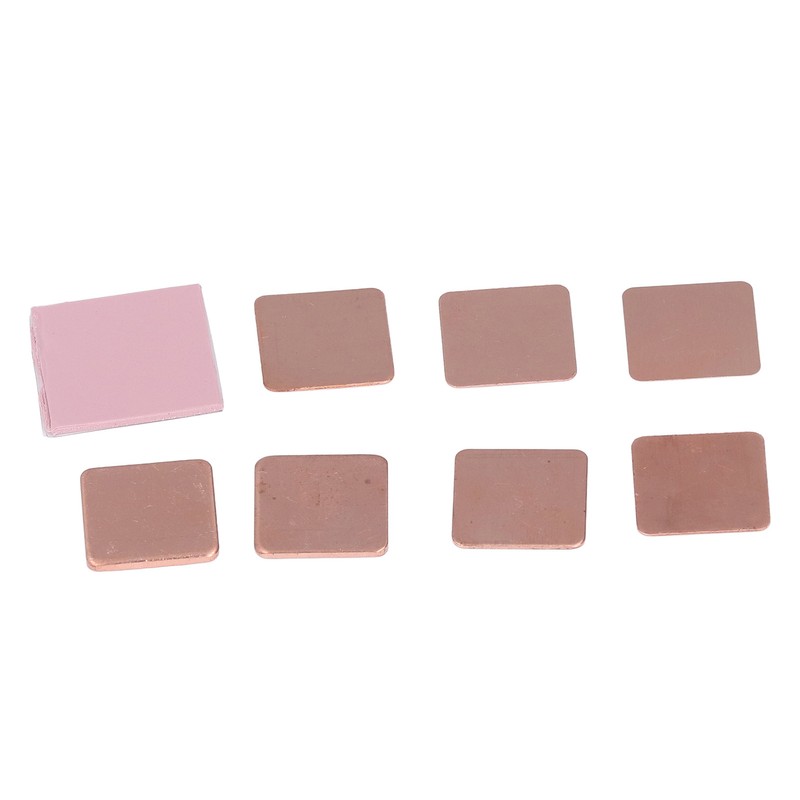 70PCS Copper Heatsink Sheets with 10PCS Silicone Pads Cooling Thermal