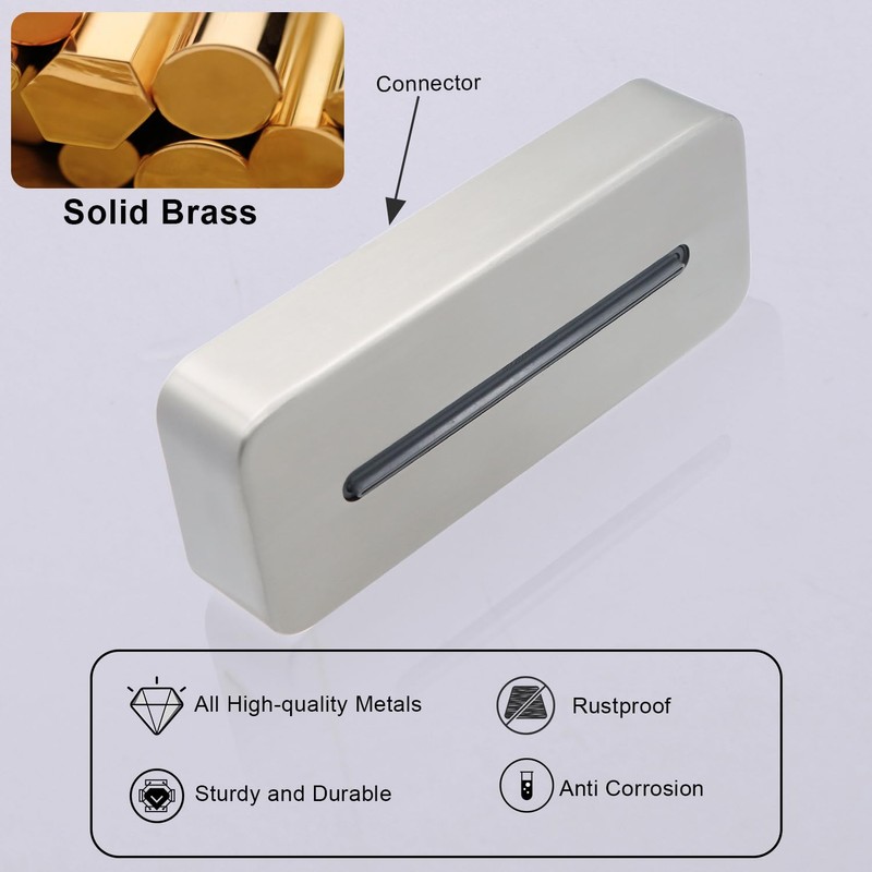 HOMEDEC - Boquilla de baño de cascada de níquel cepillado