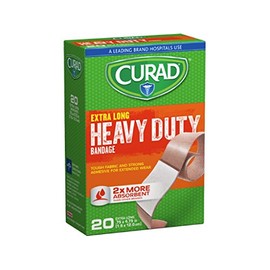 CURAD Heavy Duty Bandage Extra Long 20 Each .75 x 4.75 in (Pack of 2)
