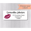 60ct - Return Address Lips Lipstick Theme Stickers/Labels (#489-WH)