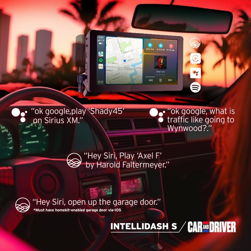 Car and Driver INTELLIDASH with Apple Carplay and Android Auto,