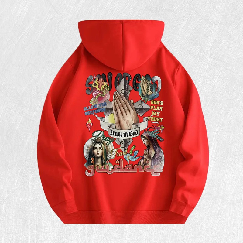 I Trust in God Graphic Hoodie 100% Cotton US Warehouse