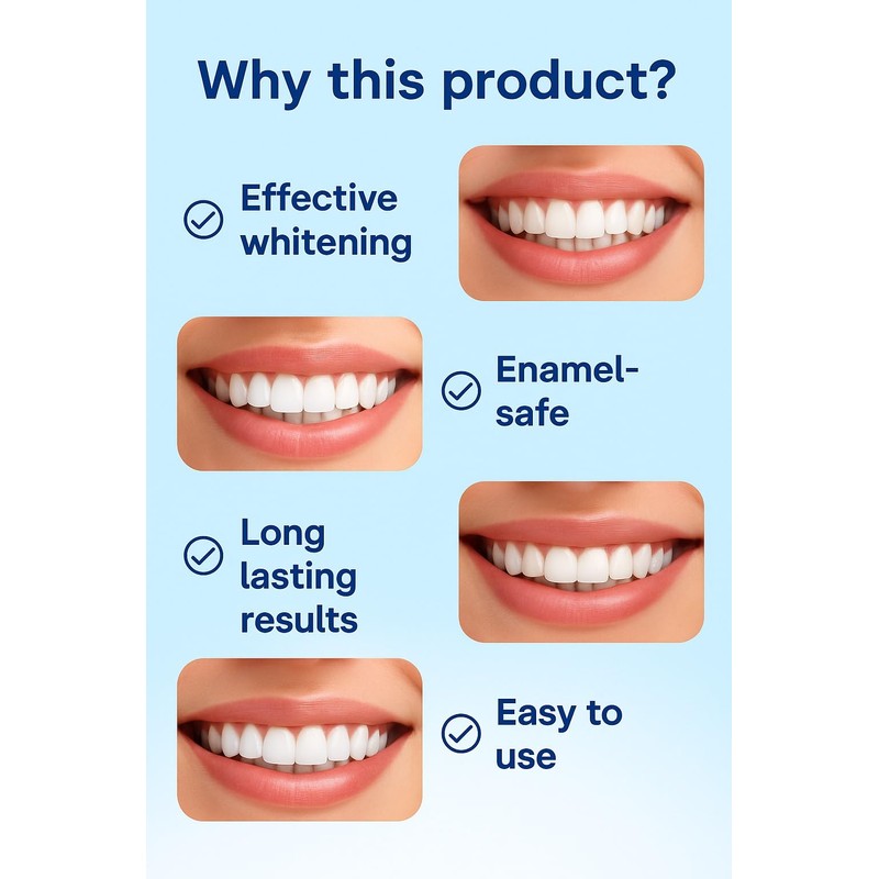 5D Advanced Teeth Whitening Strips Kit – 28 Pcs for