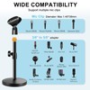2 In 1 Desktop Microphone Stand, Upgraded Metal Round Base