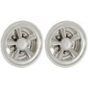 Set of 2 - PHOENIX QT6CHM-x2, 6" ABS 5 SPOKE CHROME PLATED MAG WHEEL COVER, HUB CAP for 6" Wheels
