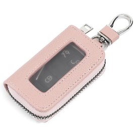 SENDEFN Universal Leather Car Key Fob Case with Clear Window