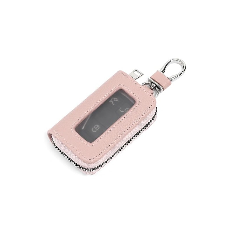 SENDEFN Universal Leather Car Key Fob Case with Clear Window