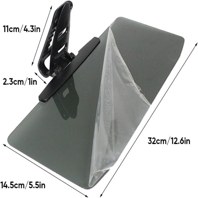 Car Sun Visor with Polarized Glare Protection, Universal Car Sun