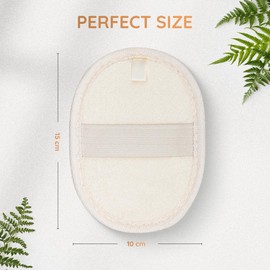 Natural Loofah Sponge Pads (2 Pack), Exfoliating Body Shower Scrubber for Men & Women, Used for Deep Cleansing and Soft Natural Body Scrubber, Eco-Friendly & Fully Biodegradable