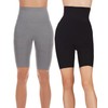 MeMoi 2 Pair High-Waist Shapewear Shorts, Smooth Thigh Shaper Shorts,