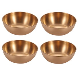 Gegaoicom Dipping Bowls Mini Sauce Cups Stainless Steel Ramekins 3OZ Condiment Bowls 4pcs (Rose Gold)