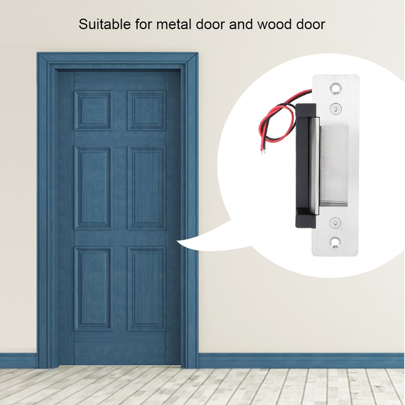 NO NC Adjustable Cathode Electric Door Lock Household Metal Wooden