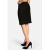 Caspar RO031 Women's Winter Pencil Wool Skirt Knee-Length, black